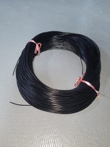 Titanium wire D=0,5mm, with Black PVC coating, per mtr