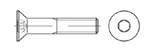 verzonken inbus bout  M10x134