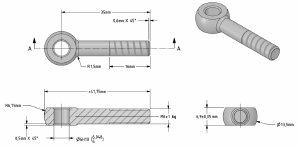 Knevelbout M6x35
