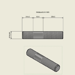 M10x38, stud