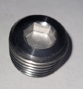 Threaded plug DIN906 1/2" x L=14 Ti-gr2