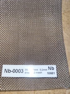 Niobium mesh, 350x350mm 0,4mm wire, 20mesh