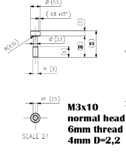 Inbus bout antiverlies M3x12 gr2