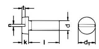 DIN84 Slotted Cheese Head Machine Screw